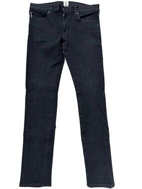 Hiroshi Kato The Needle Raw 4-Way Black Skinny Denim Jeans Size 32x30